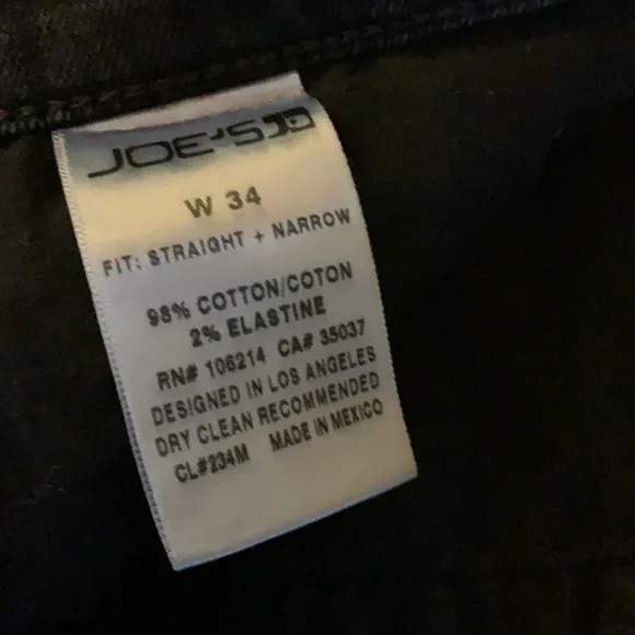 Men Joe's Jeans dark blue straight&narrow size 34 - Picture 6 of 8